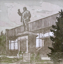 Первый памятник В.И.Ленину в Ногинске 